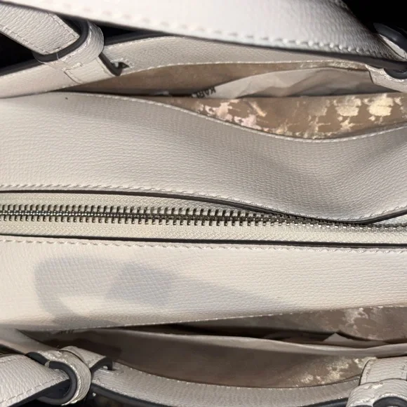 KARL LAGERFELD MAYBELLE BLACK WHITE SATCHEL TOTE CROSSBODY - Picture 9 of 11